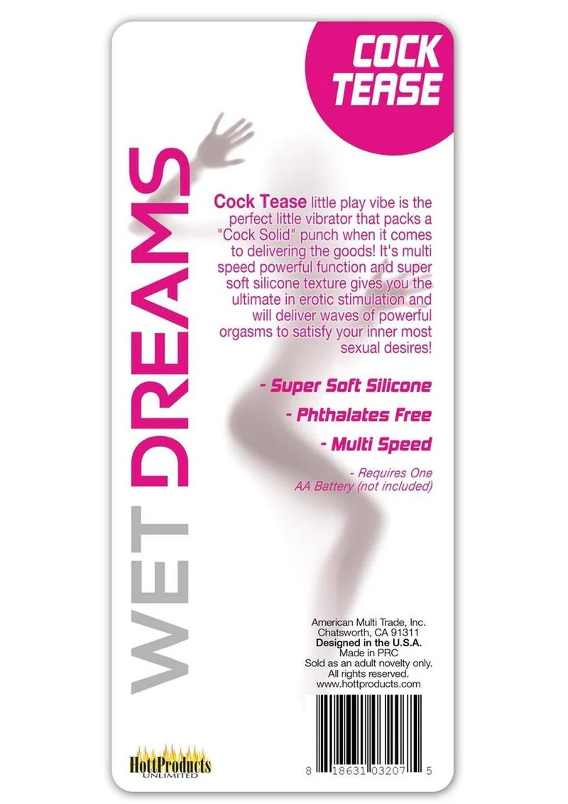 Wet Dreams Cock Tease Mini Silicone Textured Vibrator Waterproof - Image 3