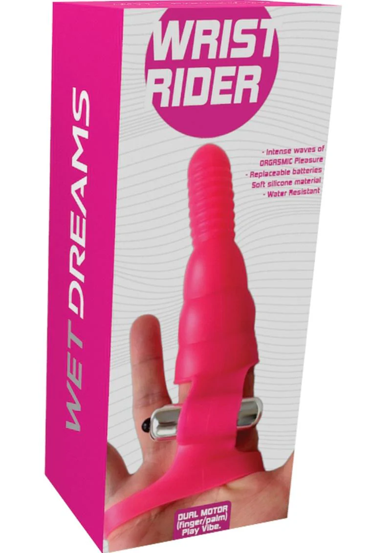 Wet Dreams Wrist Rider Dual Motor Silicone Finger/Palm Play Vibrator - Image 2