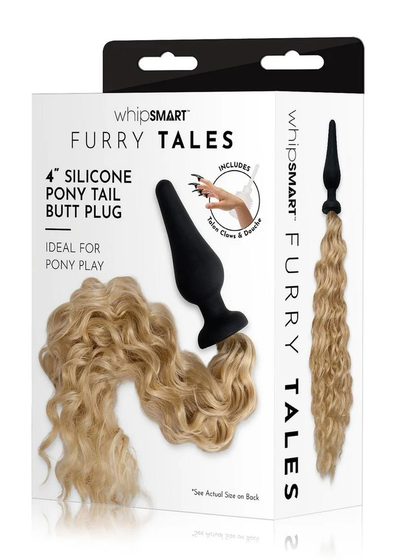WhipSmart Silicone Plug 4in with Pony Tail - Blondie - Image 2