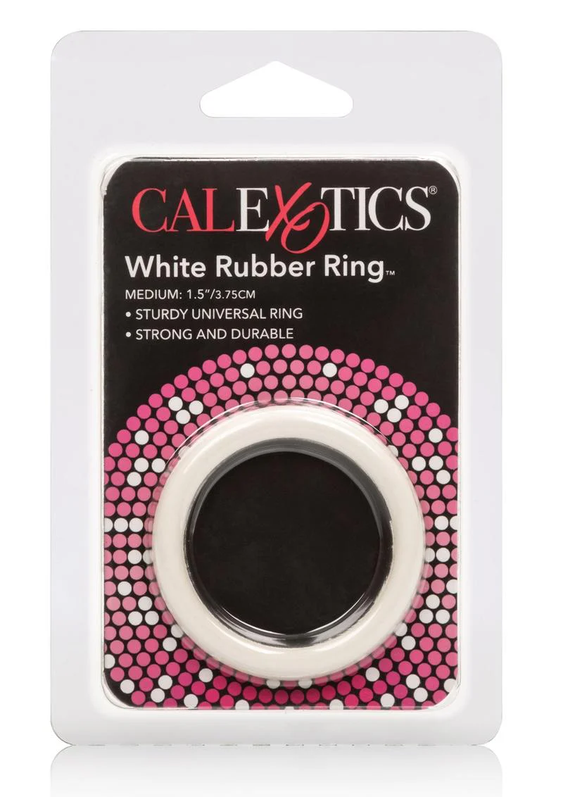 White Rubber Cock Ring - Image 6