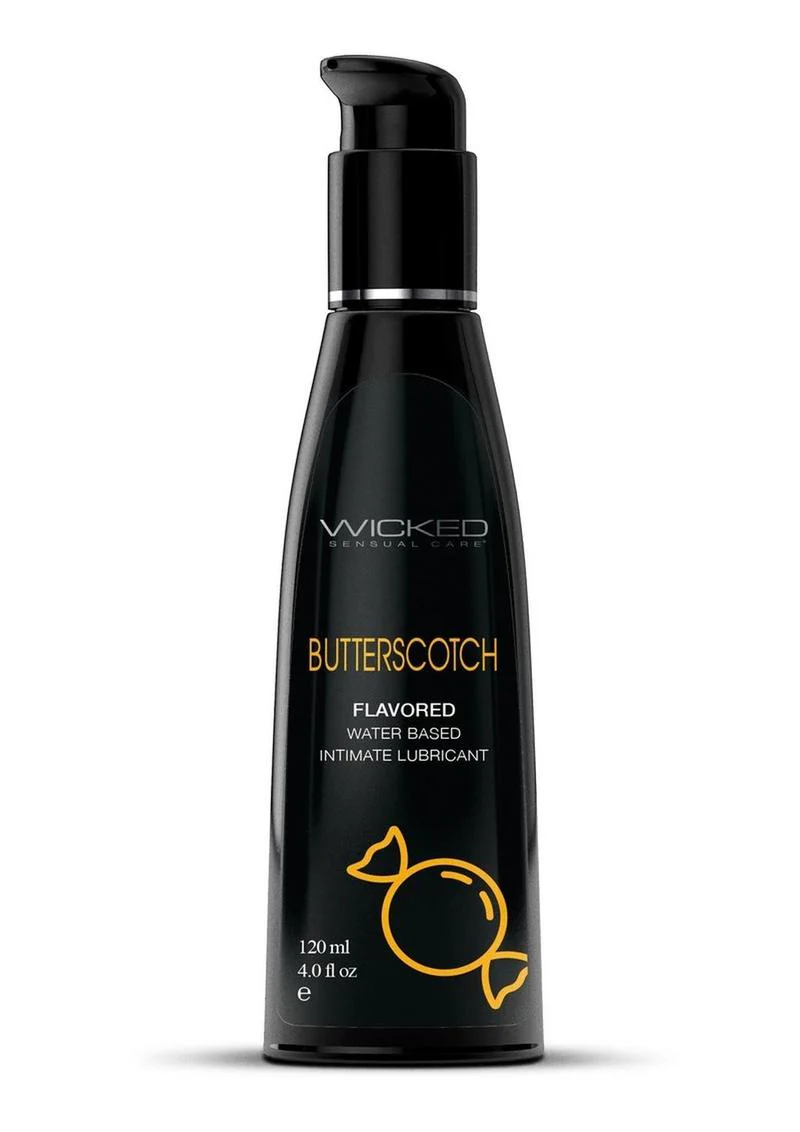Wicked Aqua Water Based Flavored Lubricant Butterscotch - Image 3