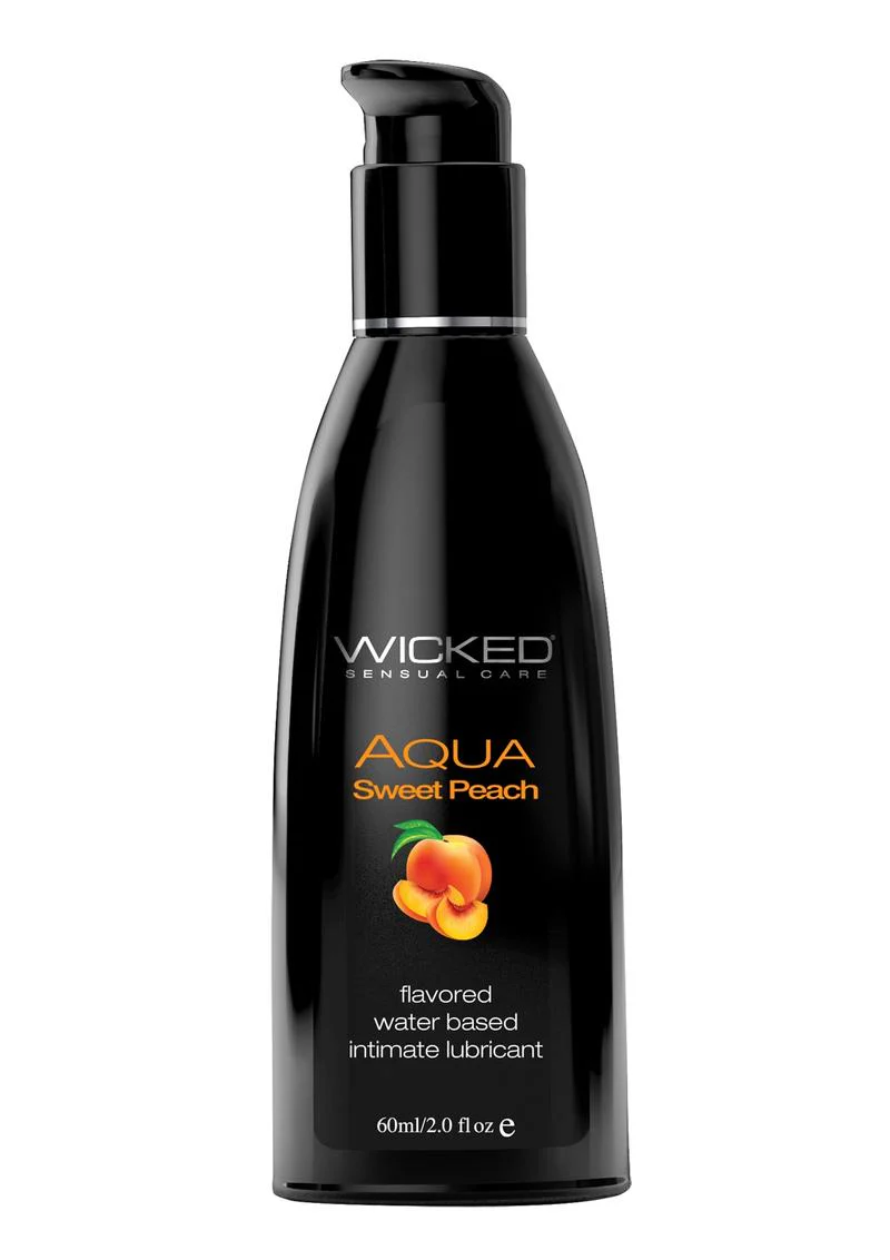 Wicked Aqua Water Based Flavored Lubricant Sweet Peach