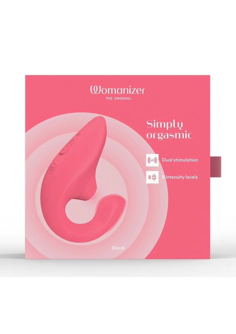 Womanizer Blend Rechargeable Silicone Vibrator with Clitoral Stimulator - Vibrant - Image 2