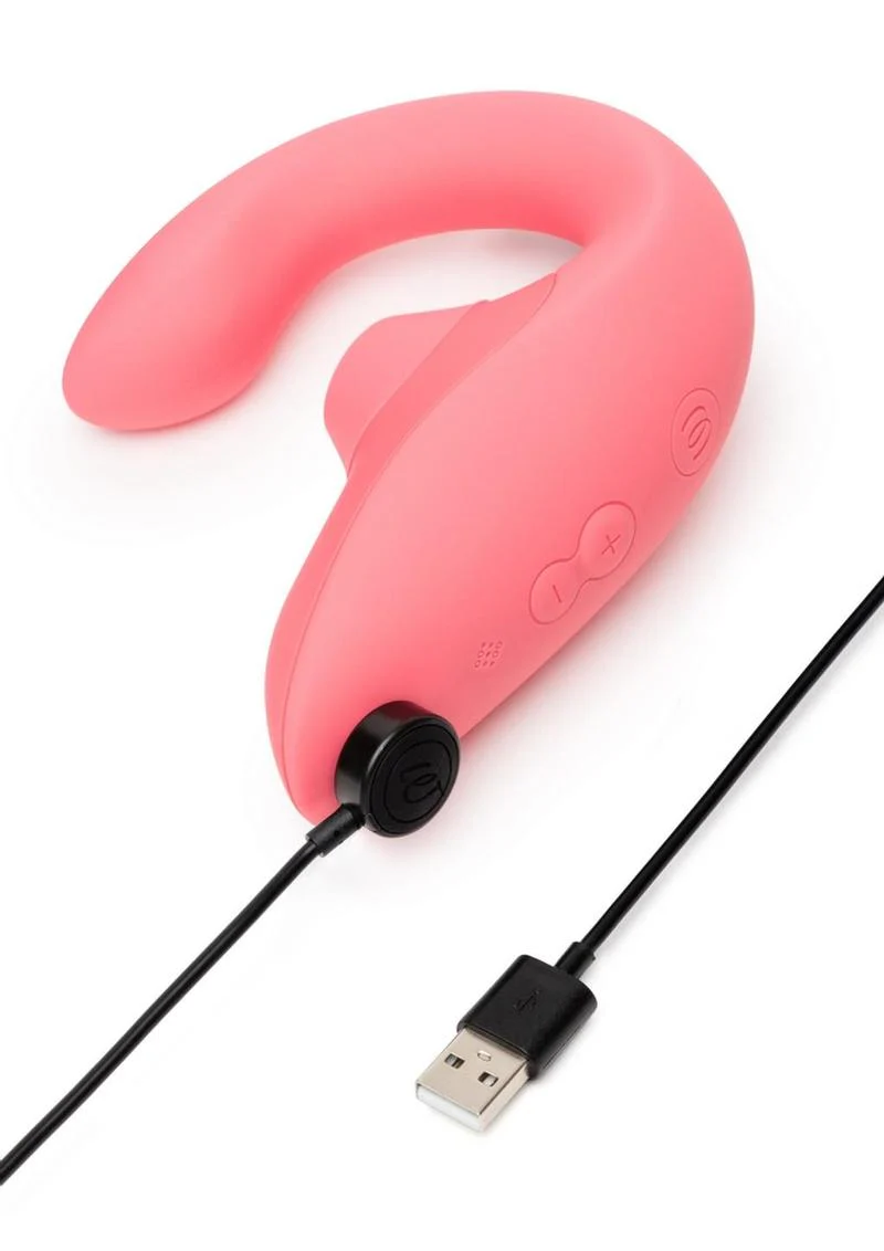 Womanizer Blend Rechargeable Silicone Vibrator with Clitoral Stimulator - Vibrant - Image 3