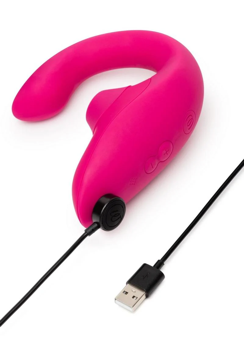 Womanizer Blend Rechargeable Silicone Vibrator with Clitoral Stimulator - Vibrant - Image 6