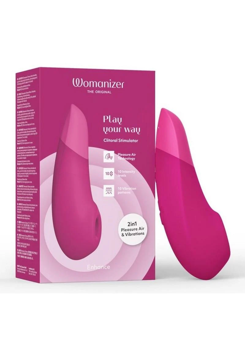 Womanizer Enhance Rechargeable Silicone Clitoral Stimulator - Vibrant - Image 2