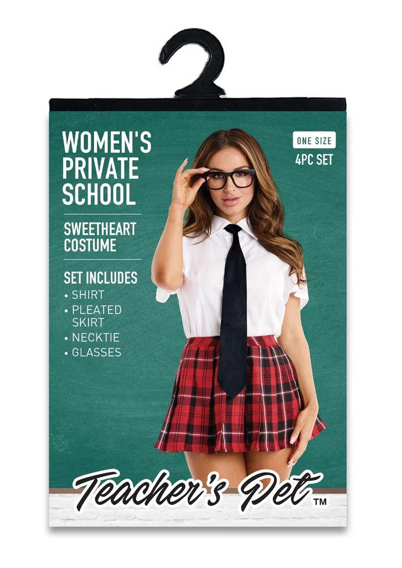 Womens 4pc Private School Sweetheart Cos - Image 3