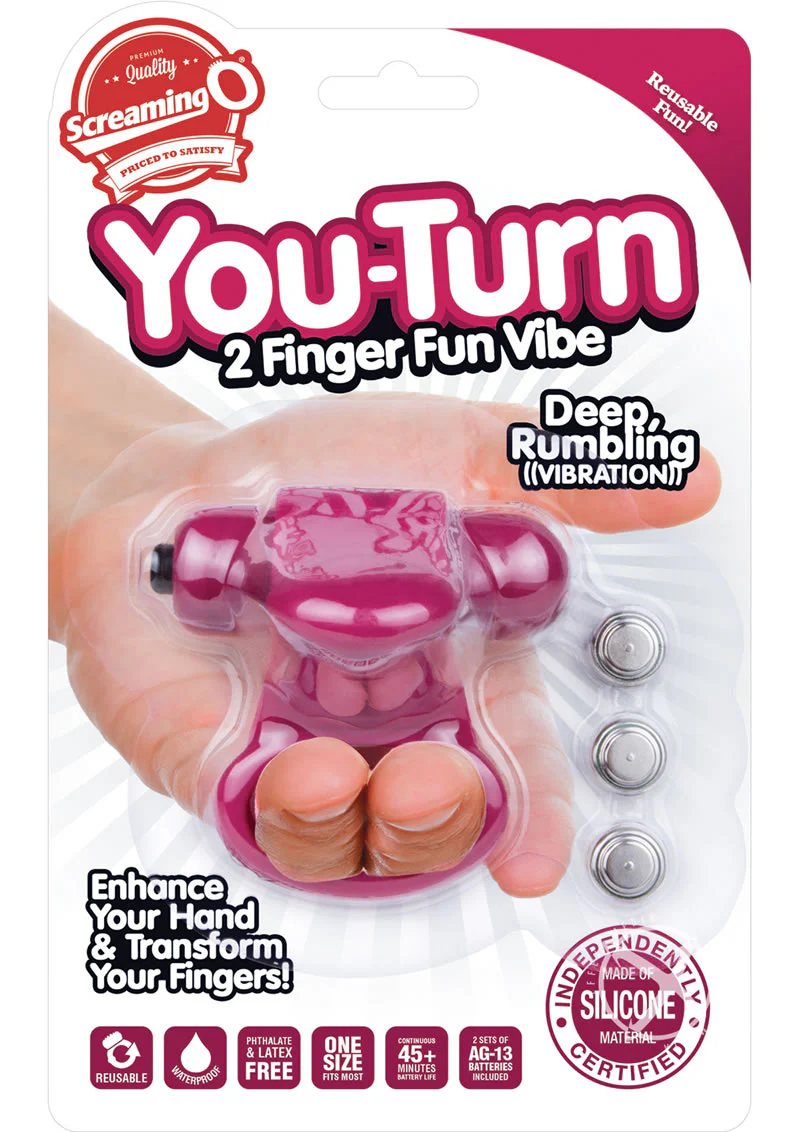 You Turn 2 Finger Vibrator Silicone Ring Waterproof - Image 6