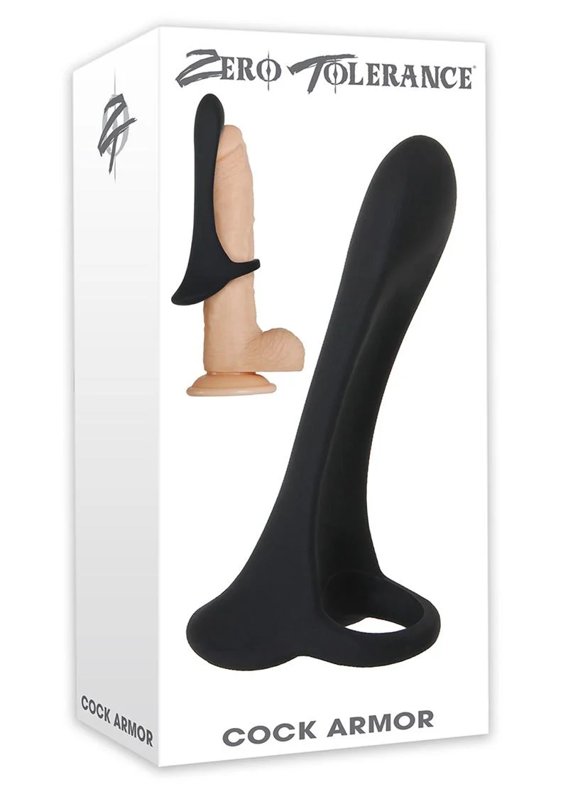 Zero Tolerance Cock Armor Rechargeable Silicone Vibrating Cock Ring with Long Bullet - Image 2