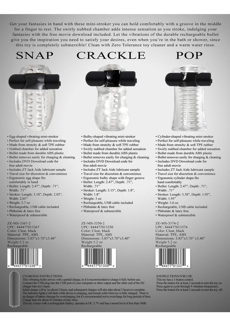 Zero Tolerance Pop Compact Textured Stroker with Rechargeable Bullet and DVD Download - Image 3