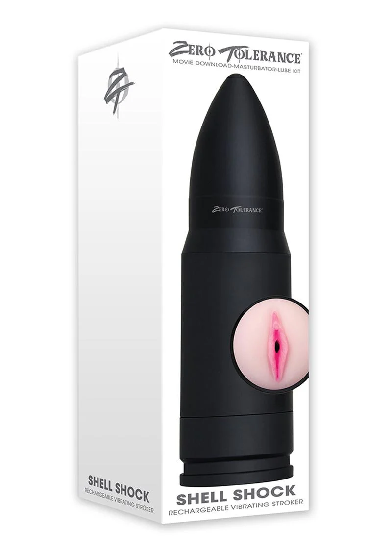 Zero Tolerance Shell Shock Rechargeable Vibrating Pussy Stroker with DVD Download - Image 2