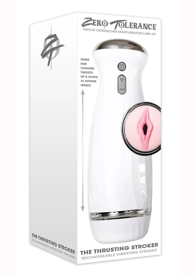 Zero Tolerance The Thrusting Stroker Rechargeable Vibrating Pussy Masturbator - Image 2