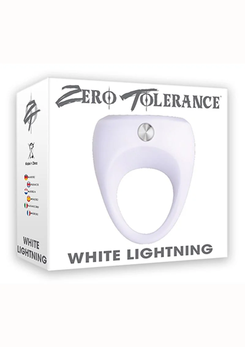 Zero Tolerance White Lightning Silicone Vibrating Cock Ring - Image 2