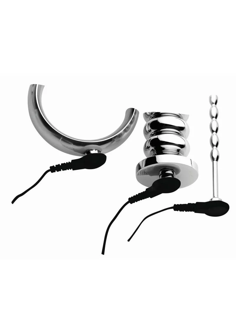 Zeus Electrosex Deluxe Voltaic For Him Stainless Steel E-Stim Kit - Image 3
