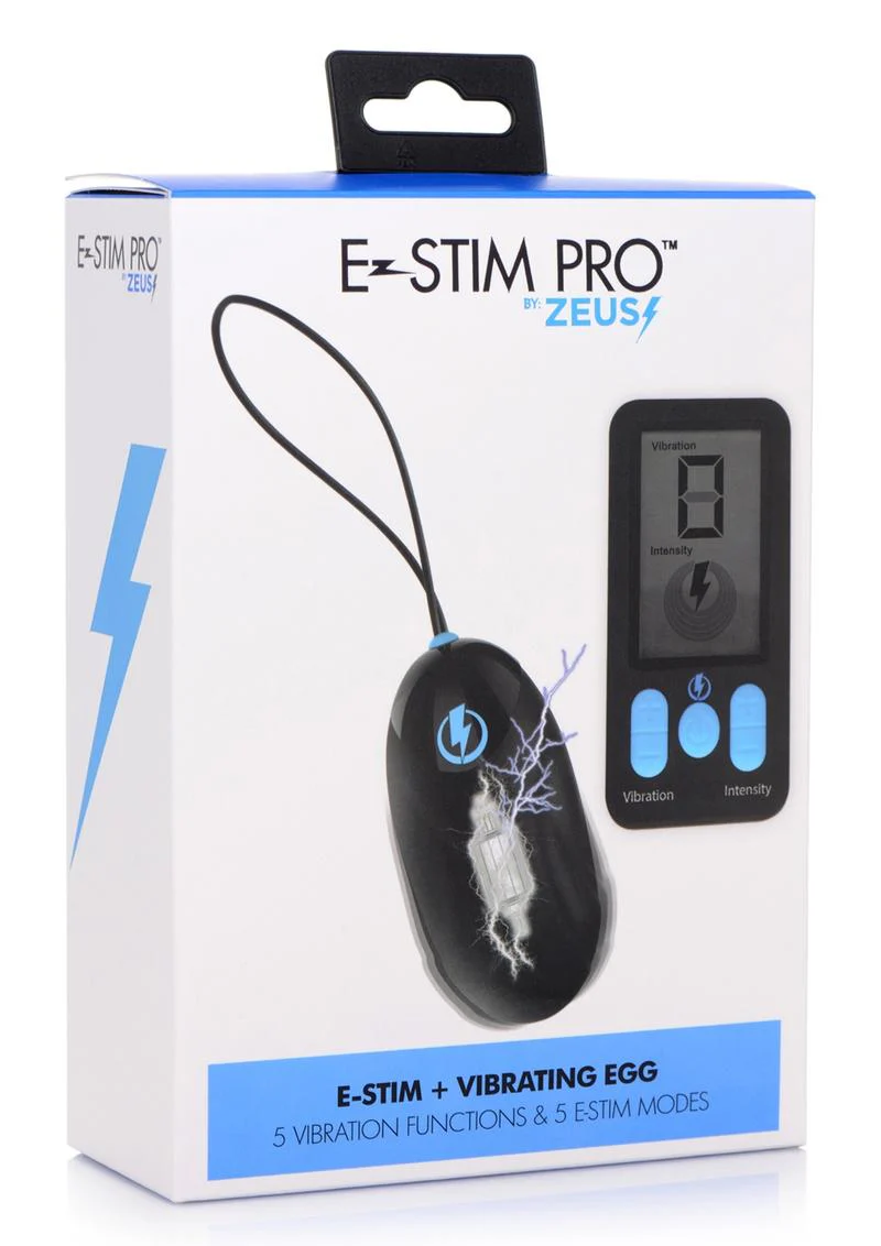 Zeus Vibrating and E-Stim Rechargeable Silicone Egg with Remote Control - Image 2