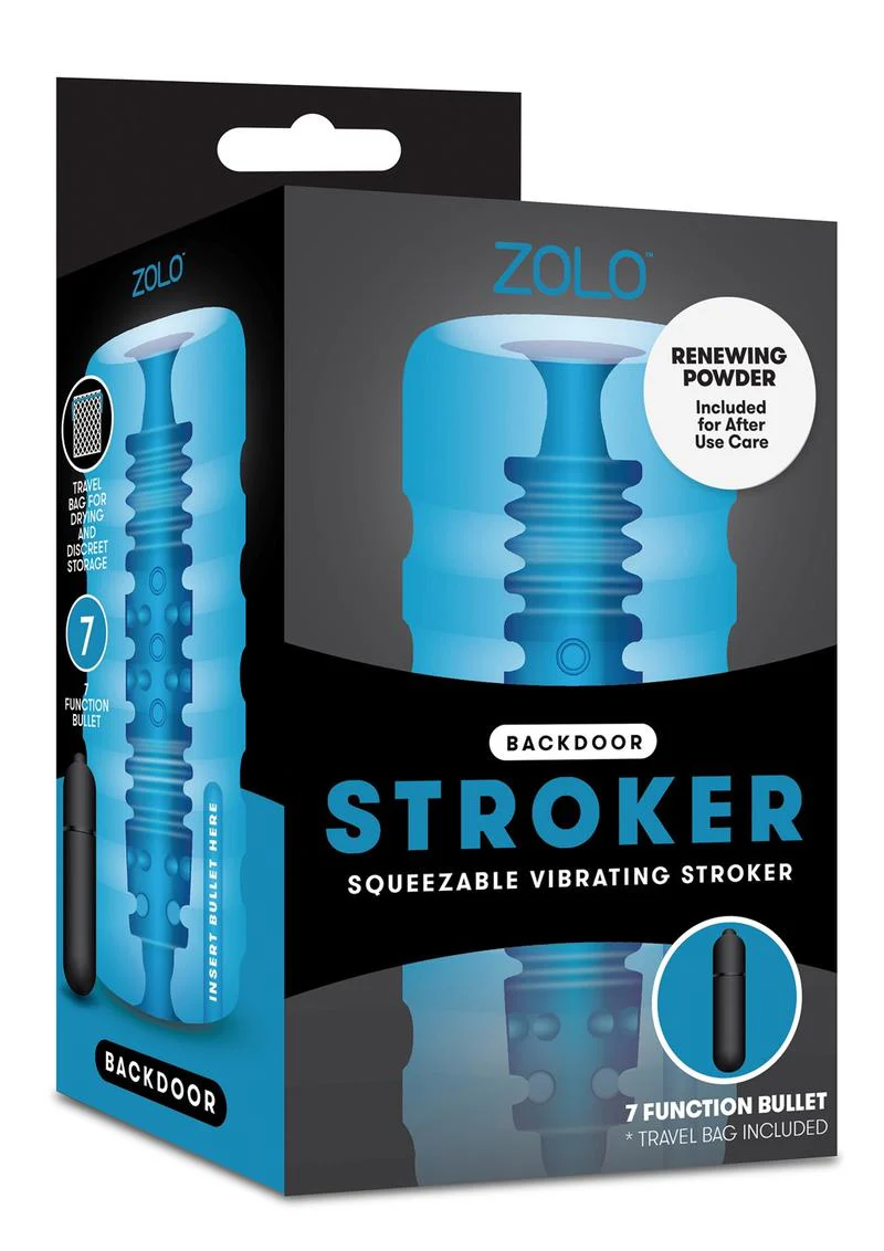 ZOLO Backdoor Stroker Squeezable Vibrating Masturbator with Bullet - Butt - Image 2
